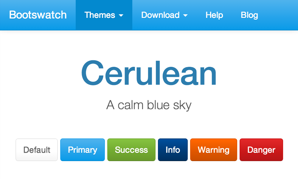 Cerulean Bootswatch theme