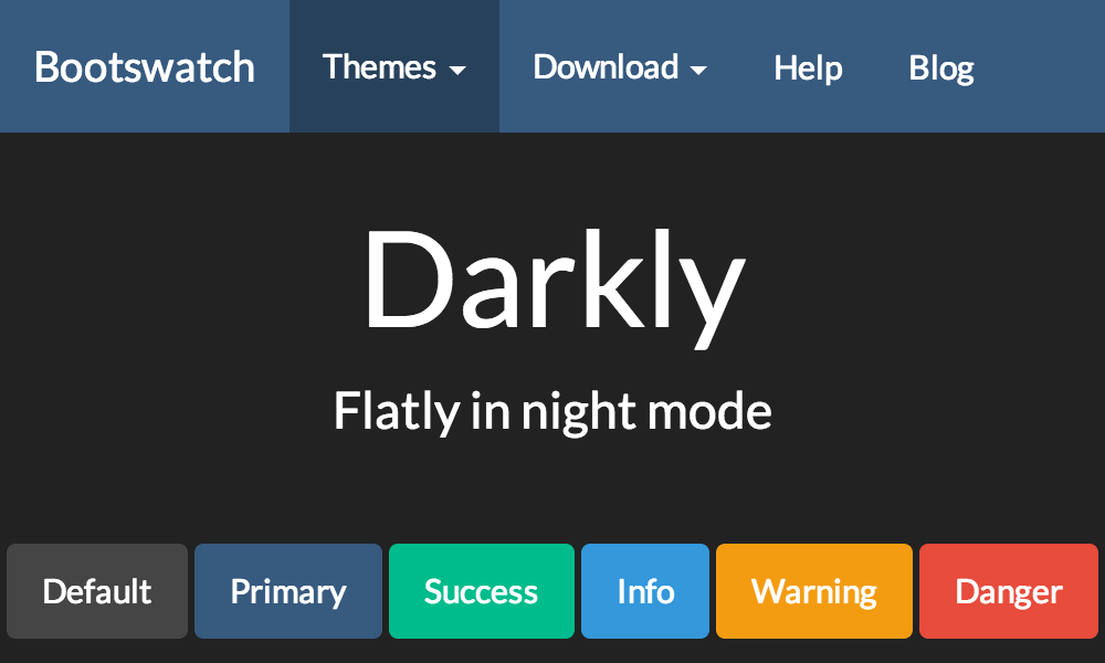 Darkly Bootswatch theme