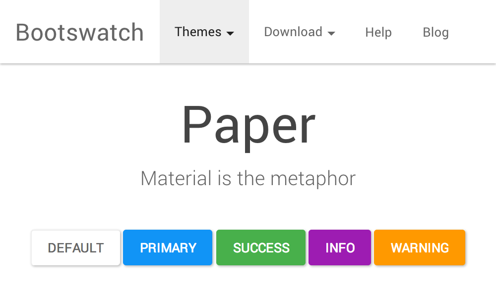 Paper Bootswatch theme