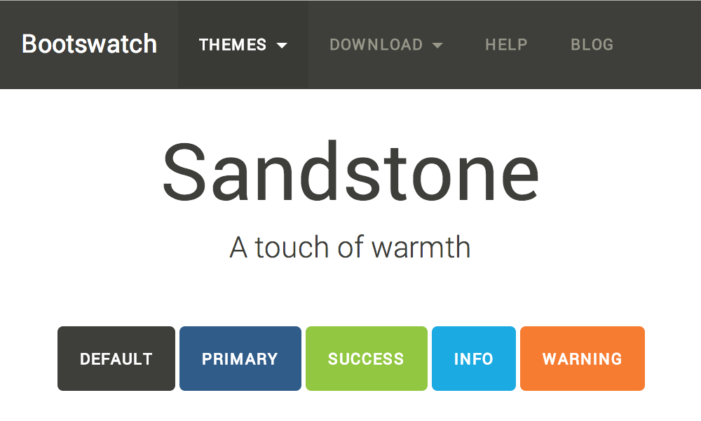 Sandstone Bootswatch theme