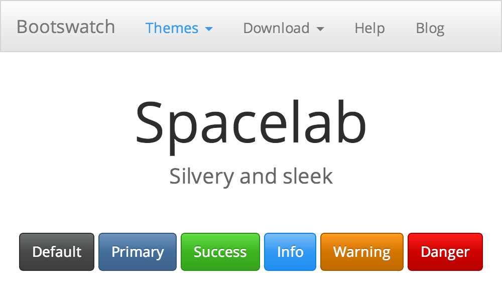 Spacelab Bootswatch theme
