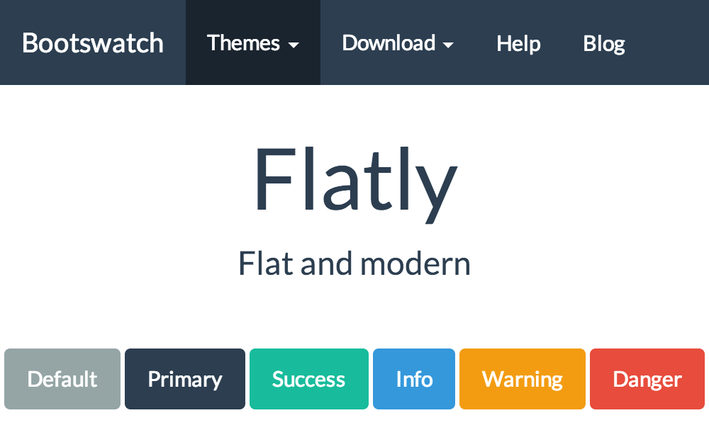 Flatly Bootswatch theme