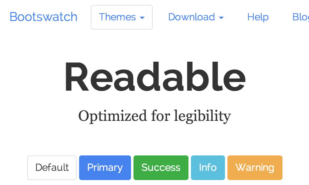 Readable Bootswatch theme