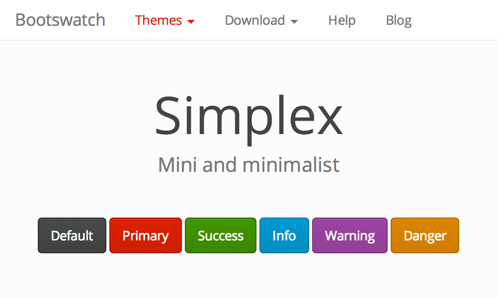 Simplex Bootswatch theme