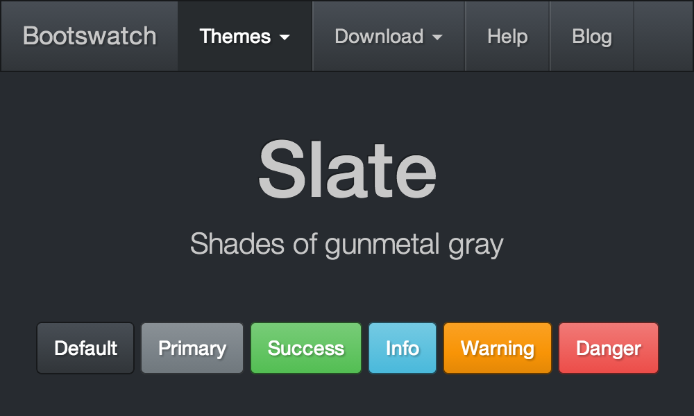 Slate Bootswatch theme