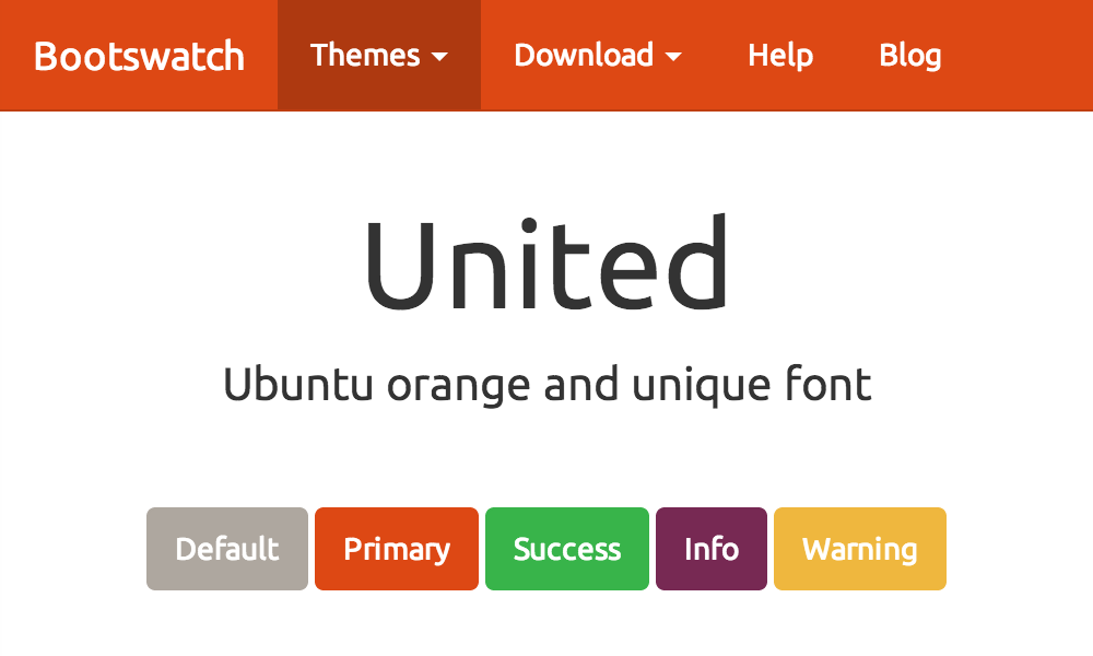 United Bootswatch theme